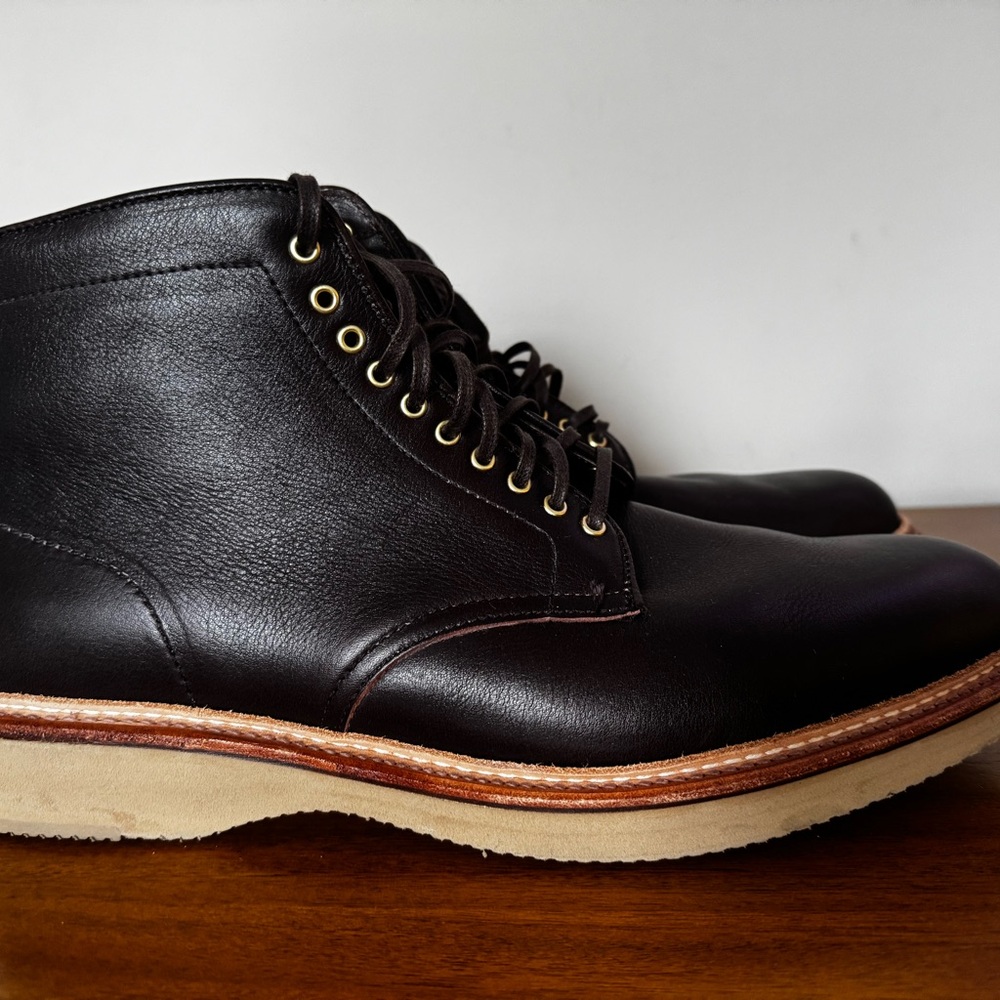 Alden Black Chukka Boots with Lace-Up Design and Sturdy Sole